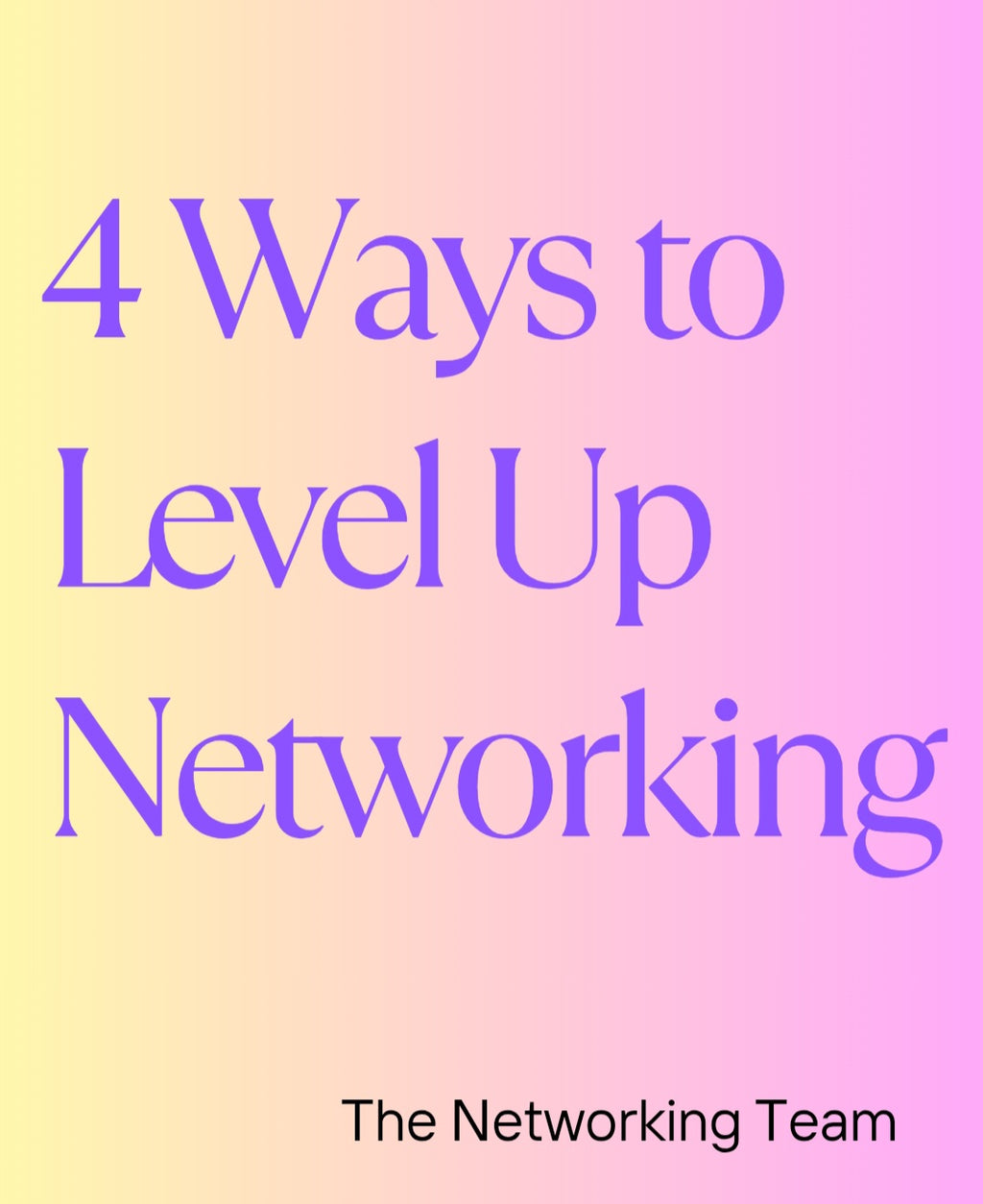 Glimmer & Connect: A Networking Journey Workshop