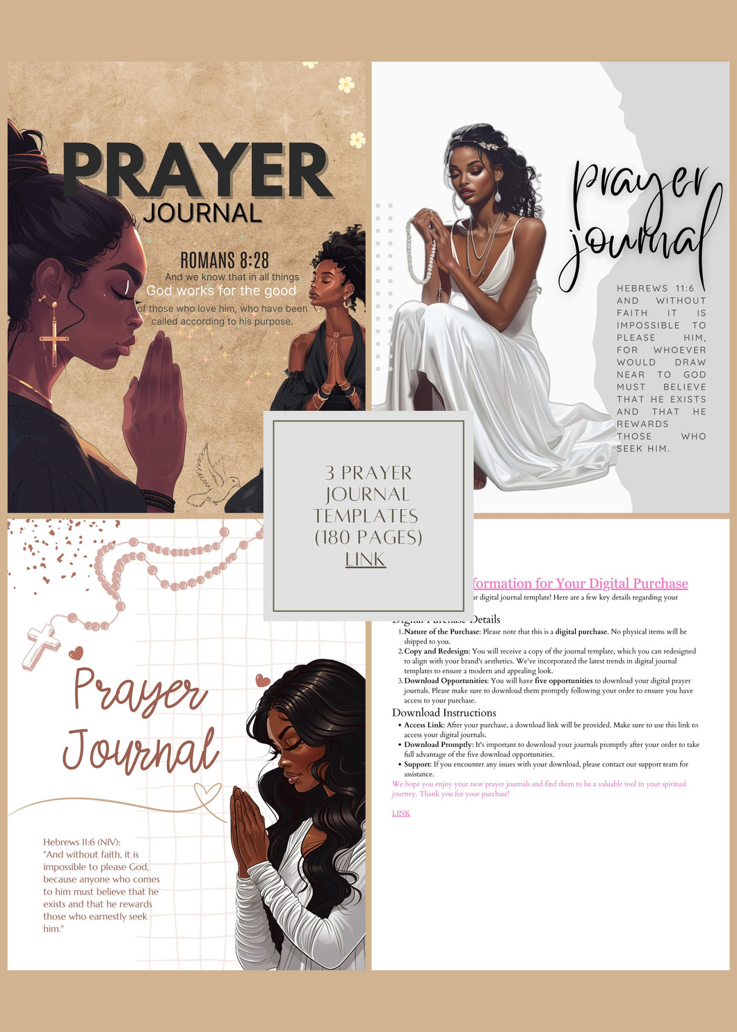 3 Prayer Journal Templates
