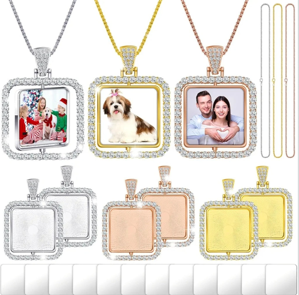 Sublimation Rhinestone Trays Pendant Set