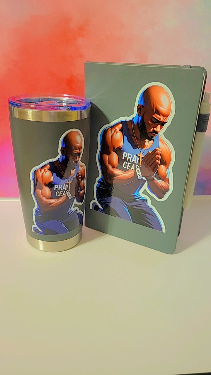 Praying Man with Matching Drinkware