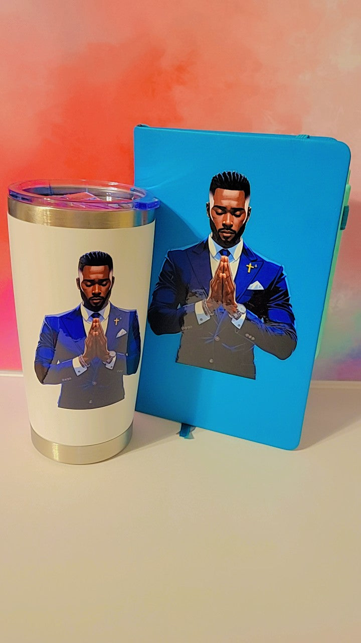 Praying Man with Matching Drinkware